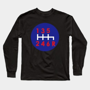 6 speed manual transmission logo Long Sleeve T-Shirt